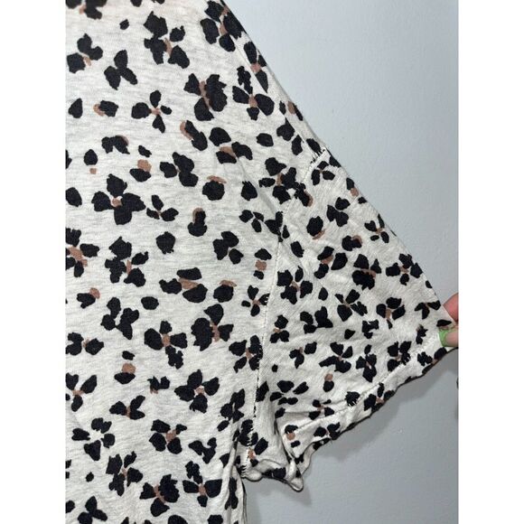 Rails Women's Short Sleeve Top Print Size Medium Linen Blend Lightweight - Picture 7 of 7